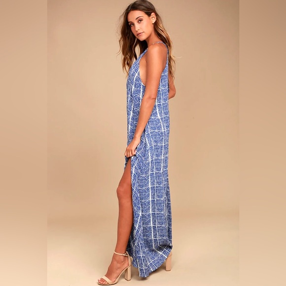 Tavik Dresses & Skirts - Lulus Tavik Farleigh Blue Print Maxi Dress